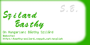 szilard basthy business card