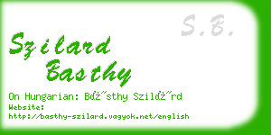 szilard basthy business card